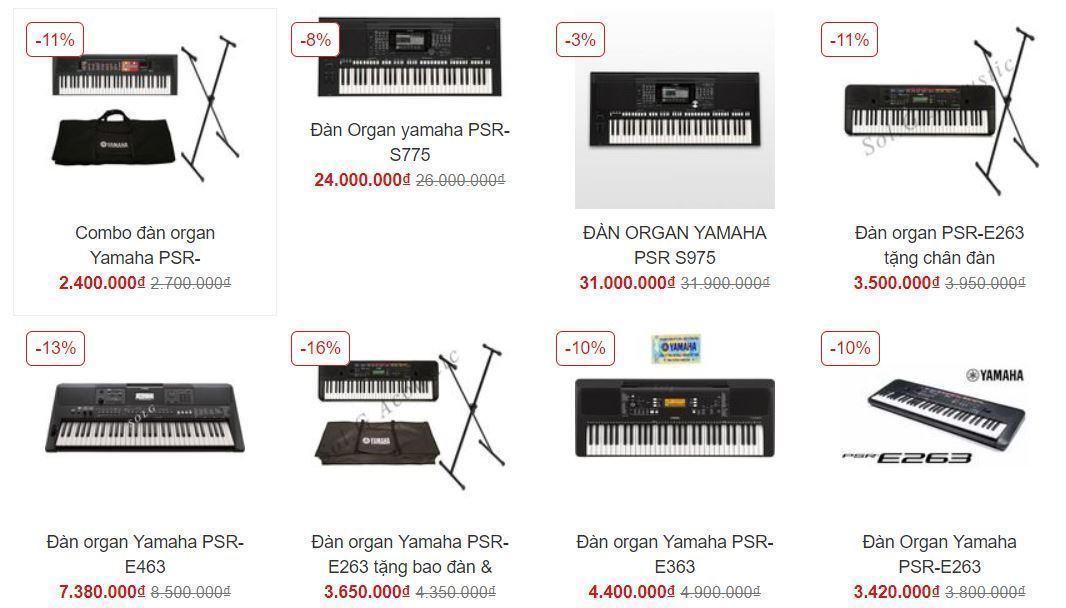 Đán organ Yamaha  bán tại Solg.vn